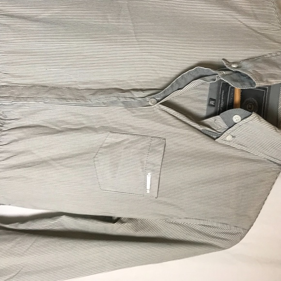 SOLD - Superdry Grey Striped Button-up Shirtdress - Picture 2 of 11